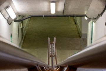 railing in train station