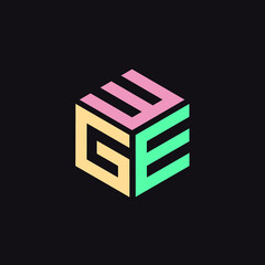 Hexagon logo with the letters WGE design