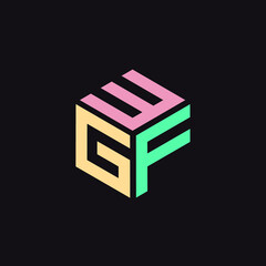 Hexagon logo with the letters WGF design