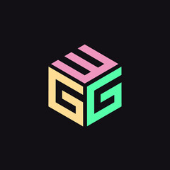 Hexagon logo with the letters WGG design