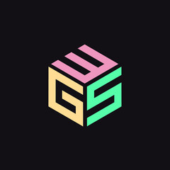 Hexagon logo with the letters WGS design