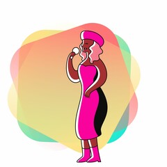 sexy women singer sing a pop song