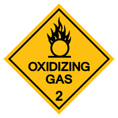 Oxidizing Gas Symbol Sign, Vector Illustration, Isolate On White Background, Label .EPS10