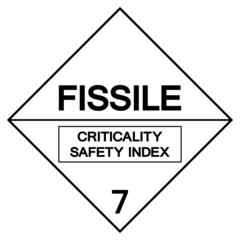 Fissile Criticality Safety Index Label Symbol Sign ,Vector Illustration, Isolate On White Background Label .EPS10