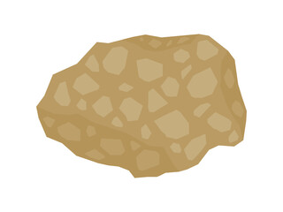 Brown breccia specimen. Clastic sedimentary rock.