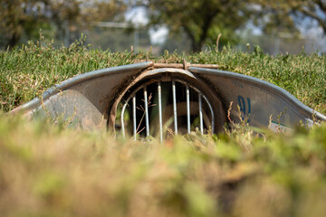 old rusty drain