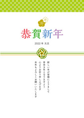 水引の年賀状/グリーン