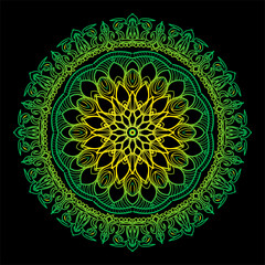 Luxury Decorative Colorful Islamic Batik Mandala Greetings Card Background With Abstract Unique Pattern Design In East Style