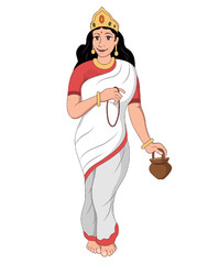 Illustration of Brahmacharini - Navaratri