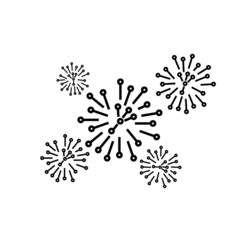 Obraz premium Virus outbreak sign. Microbes sign eps ten