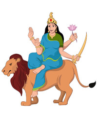 Illustration of Kathyayini - Navratri