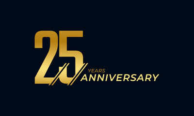 25 Year Anniversary Celebration Vector. Happy Anniversary Greeting Celebrates Template Design Illustration