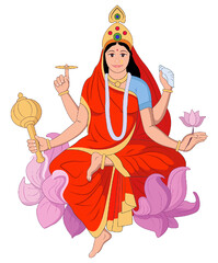 Illustration of Siddhidhatri - Navratri