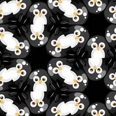 Naklejka premium seamless pattern with skulls