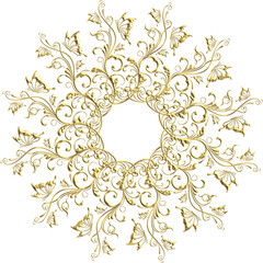 3D-image light gold modern central butterfly ornament for ceiling decoration