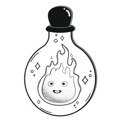 Hand drawn anime character