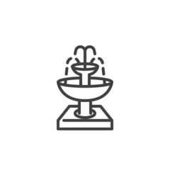 Two level fountain line icon