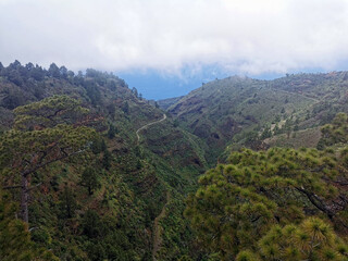 View on the Canyon called "Izcagua" on the island of La Palma, Canaries, Spain