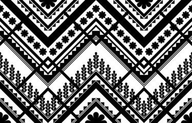 Ethnic seamless pattern. Flower decoration. Traditional tribal style. Design for background,illustration,texture,fabric,wallpaper,clothing,carpet,embroidery.