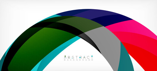 Obraz premium Color circle shapes, minimal geometric background. Trendy dynamic composition. Vector Illustration For Wallpaper, Banner, Background, Landing Page