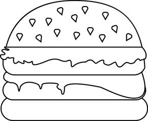 Burger icon design graphic vector illustration