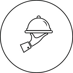 Food serving icon design graphic vector illustration