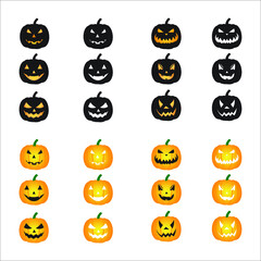 halloween pumpkin vector edit material