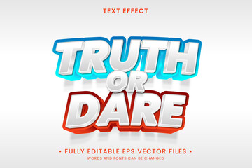 Truth or dare text effect