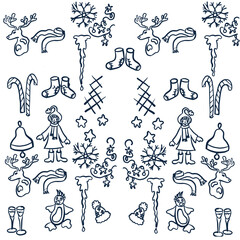 winter holidays, snowflakes, winter, snow staff, ice, icicles,snow maiden, a girl in a New Year's costume,penguin, christmas horses,Christmas sweets, christmas gifts,Christmas gifts, christmas, a deer