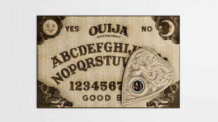 ouija table isolated on white background