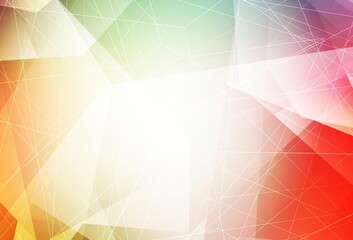 Light Green, Red vector backdrop with lines, triangles.