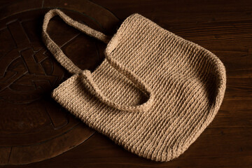 Handmade Eco bag crocheted from jute