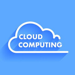 Cloud technology. Cloud computing, big data center, future infrastructure, digital ai concept. Virtual hosting.