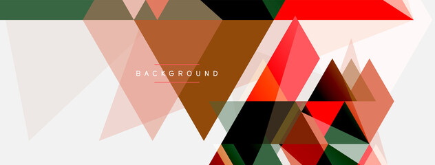 Mosaic triangles geometric background. Techno or business concept, pattern for wallpaper, banner, background, landing page