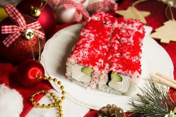 Delicious rolls on the New Year's table, a recipe for a holiday