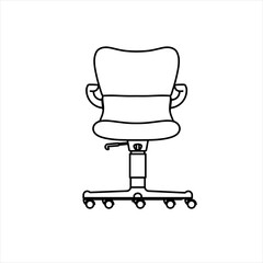Vector Design Sketch of office or shop or industrial chair