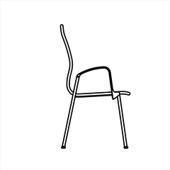 Vector Design Sketch of an ordinary iron sitting chair