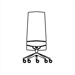 Vector Design Sketch of a high back office chair
