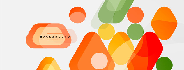 Abstract round geometric shapes and circles background. Trendy techno business template for wallpaper, banner, background or landing