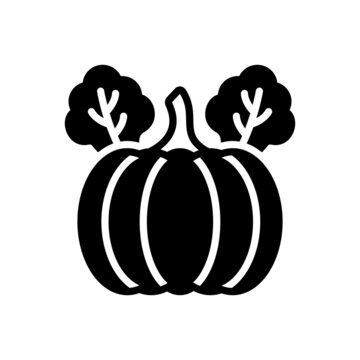 Black Solid Icon For Vegetable