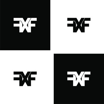 fxf initial letter monogram logo design set