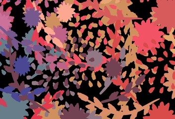 Dark Red, Yellow vector template with chaotic shapes.