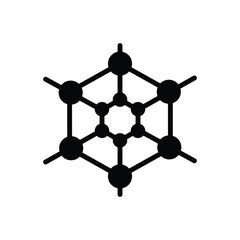 Black solid icon for polymer