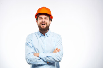 emotional man professional working profession Studio hand gesture