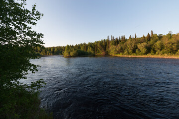 Fototapeta na wymiar the vishera river in the Perm region