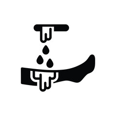 Black solid icon for wax