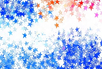 Light Blue, Yellow vector texture with beautiful stars.