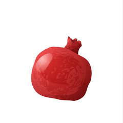Fresh pomegranate in simple cartoon style. Vector eps10