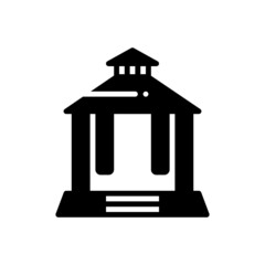 Black solid icon for pavilion
