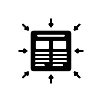Black solid icon for specification